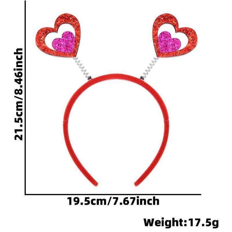 1 Valentine's Day Love Themed Headband for Valentine's Day Party Romantic Outfit with Love Elements and Diverse Design Styles
