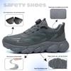 Steel Toe Anti-Smash Puncture-Resistant Men's Safety Work Shoes with Technology Button