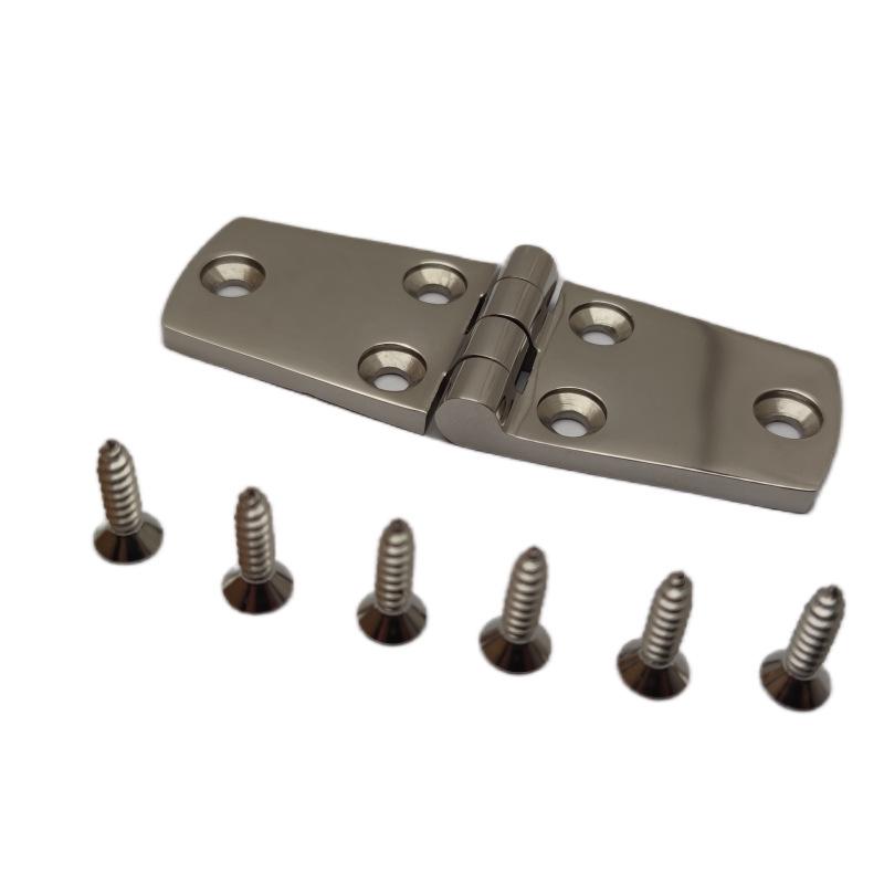 316 Stainless Steel Symmetrical Folding Door Hatch Hinge, Six-Hole, 38x76mm, Marine Hardware Accessory