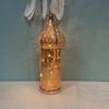 Golden Moroccan Lantern, Hollow Iron LED Light for Home Decor, Ramadan Eid Wedding, Indoor Outdoor Hanging Pendant Lamp - 1PC