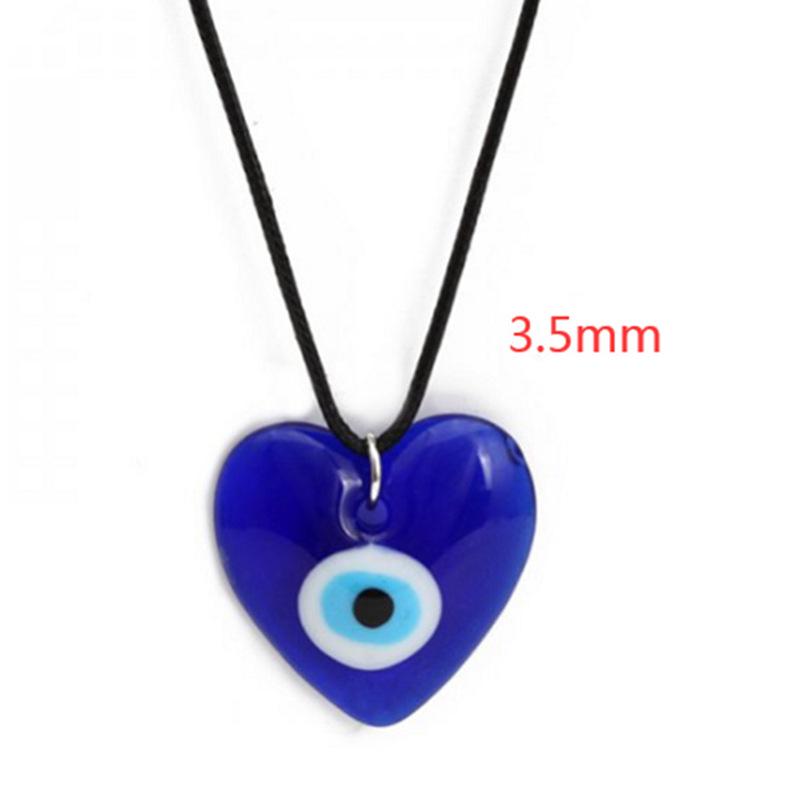 Retro Blue Evil Eye Pendant Necklace for Women