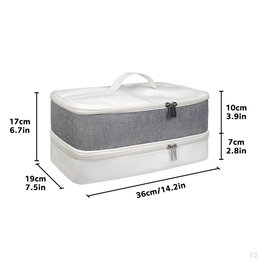Double Layer Carrying Case Hair Tools Travel Bag, Multipurpose Oxford Cloth with Divider