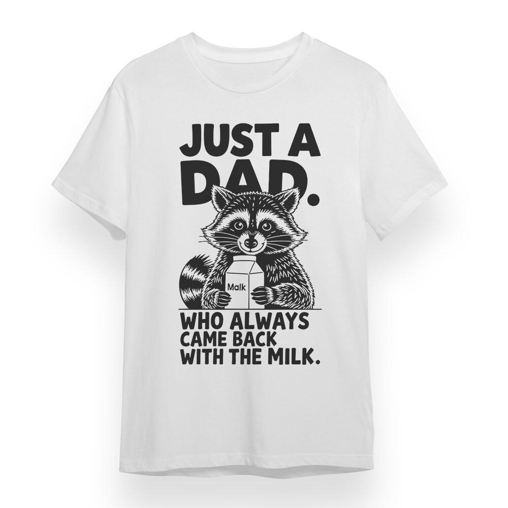 

Men s Plus Size T-shirt With Dad Humor Raccoon Unisex White 100% Cotton Tee L
