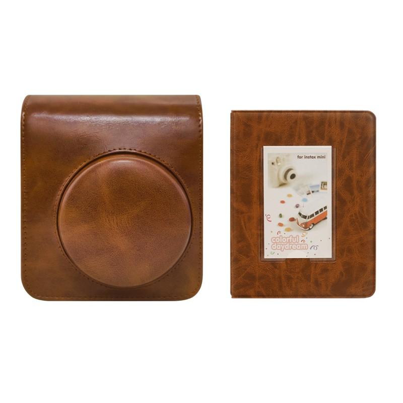 Instax Mini 13 Camera Case PU Leather Protective Bag With Photo Album Fujifilm Instant - Pastel Colors