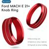 Auovo Volume Control Knob Cover Compatible with Ford Mustang Mach E Accessories 2024 2023 2022 2021 Mach-E Gear Shift Switch Knob Cover Ring Aluminum