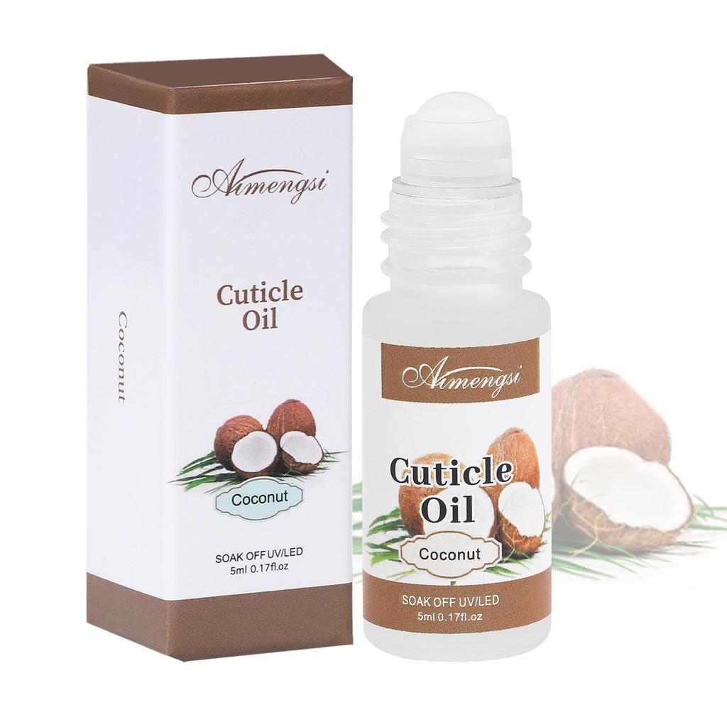 Natural Rose 5ml Cuticle Oil | Nail Nutrition Oil with Plant Essential Oil for Cuticles, Dead Skin and Damaged Nail for Women Daily Nail Care