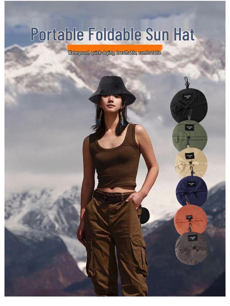 Chapéu de Pescador Unisex de Secagem Rápida e Impermeável com Proteção UV para Atividades ao Ar Livre de Primavera/Verão