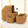 4pcs Nordic Willow Woven Storage Baskets for Organizing and Storing Containers Home Kitchens Organization and Storage Supplies