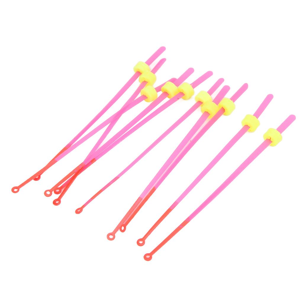 10Pcs Ice Fishing Rod Tip ABS Mini Top Section Fishing Tackle Extension Pole for Winter Fishing12cm