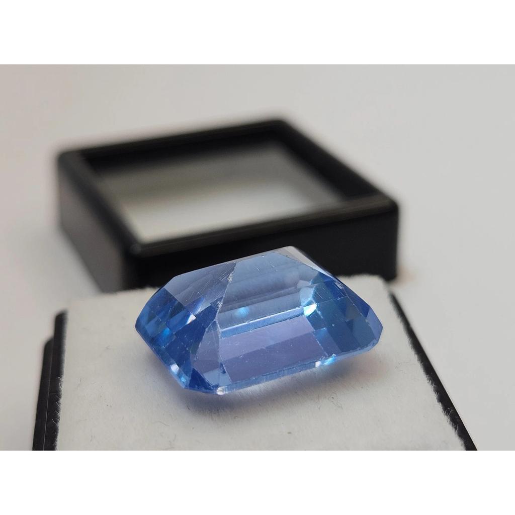 Beautiful Natural Sapphire Blue 15+ Ct Emerald Cut Loose Gemstone
