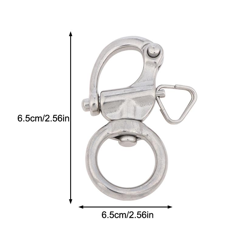 Swivel Eye Snap Shackle Quick Release Boat Chain Eye Shackle Bail Rigging Sailing Boat Marine Rotary Shackle 316 Stainless Steel