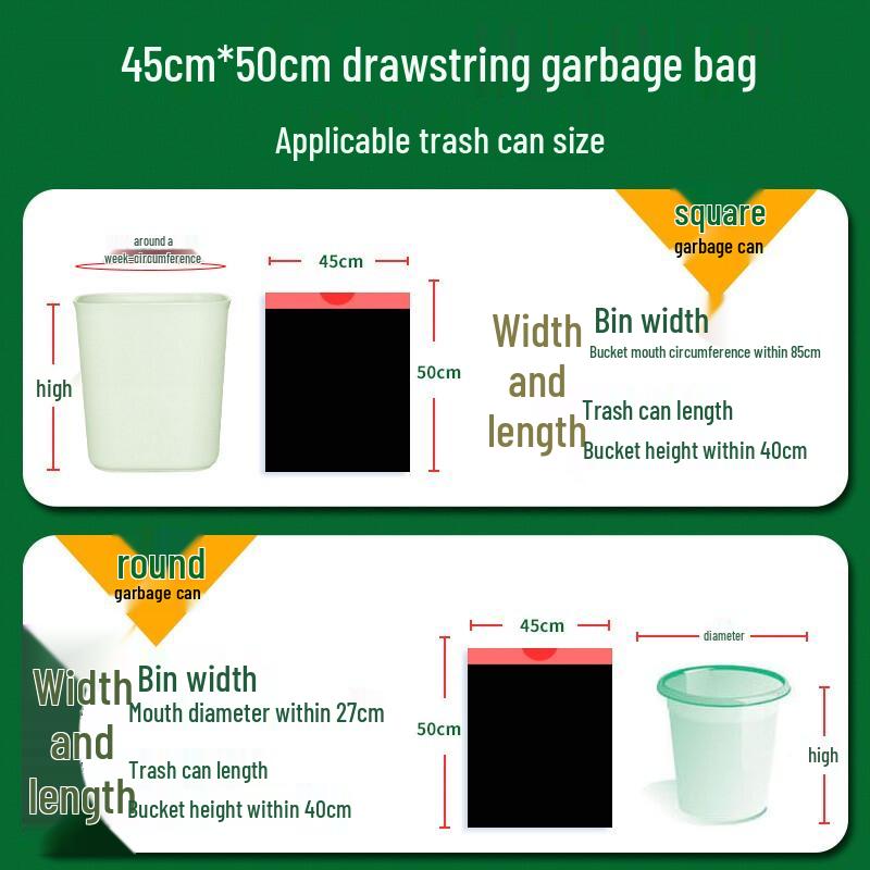 Lide Drawstring Kitchen & Household Trash Bags