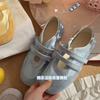 Retro Word Belt Women's Spring and Summer New Niche Design Velcro Fashion Versatile Mary Jane Shoes