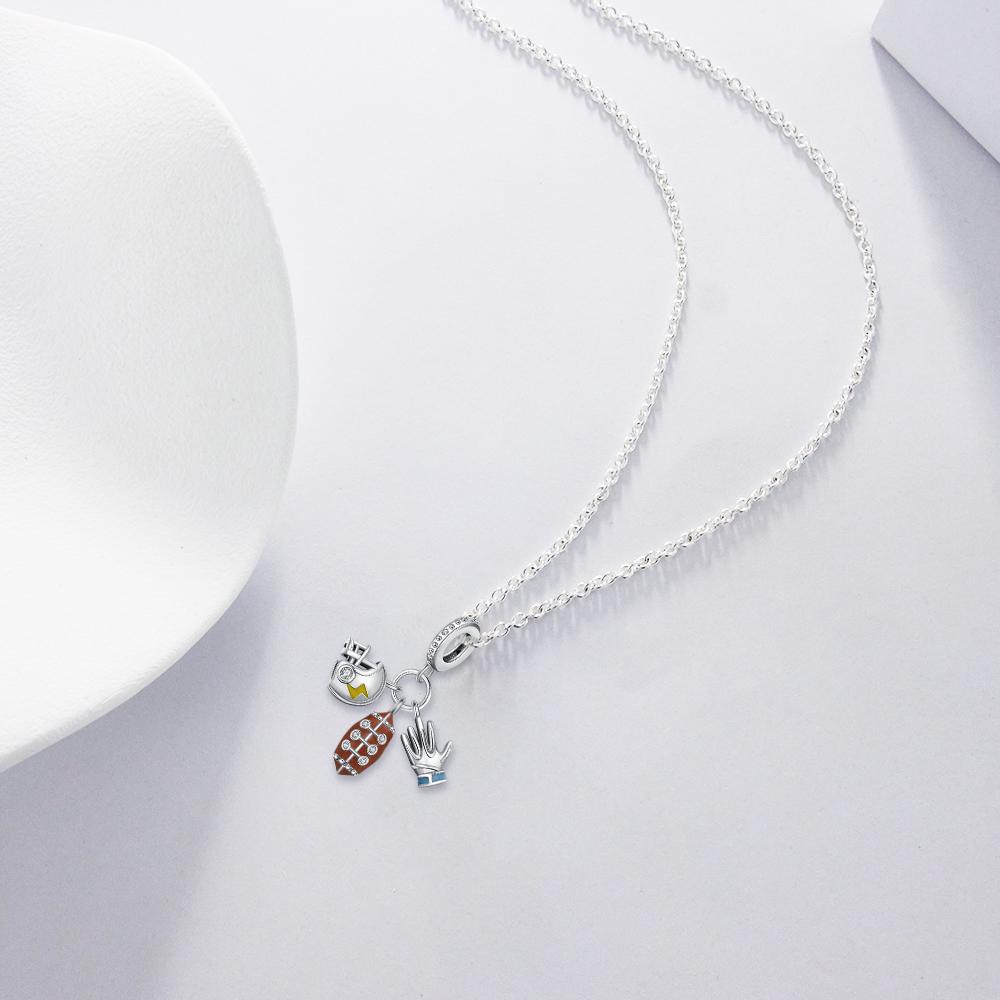 Copper Sport Charms Ball Beads Graduation Pendant Fit Original Bracelet For Women Diy Jewelrylove Gift School