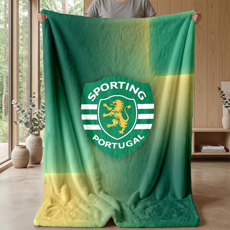 Coperta in pile di flanella morbida FC Sporting CP Leggera Accogliente Calda Coperta da divano letto Decorazione per la casa