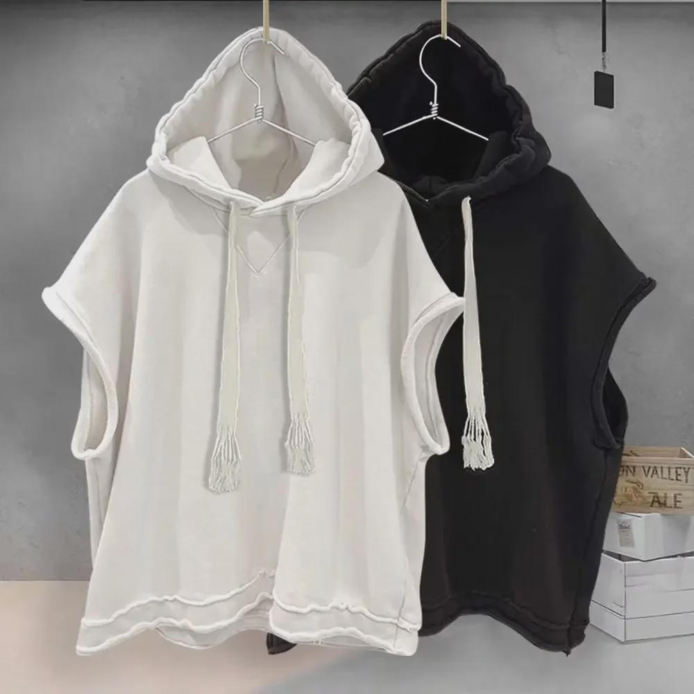 Men's Trendy Sleeveless Hooded T-Shirt: Versatile Korean-Style Summer Vest