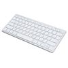 Ultracienka klawiatura bezprzewodowa BT odporna na zachlapania dwujęzyczna klawiatura do komputera PC Srebrna