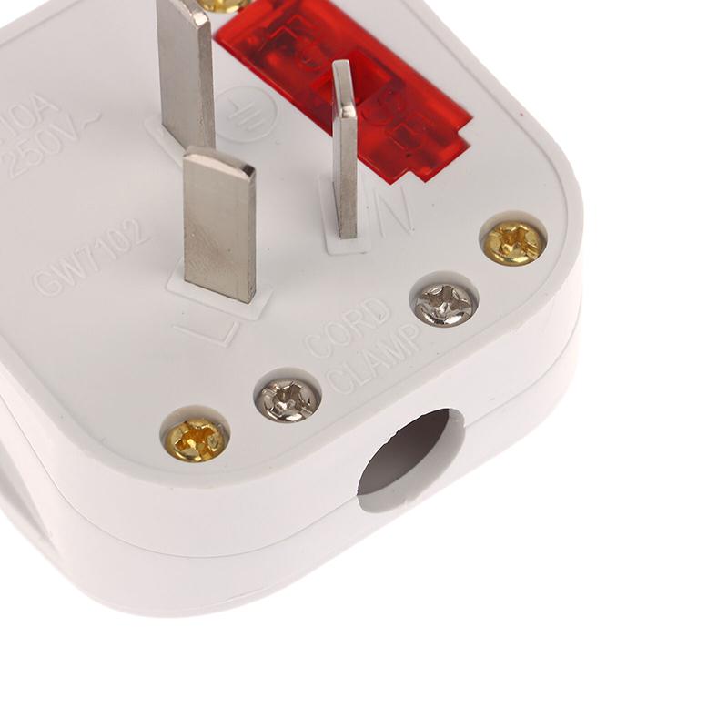 China Standard 16A/10A 250V Three-Pole Power Plug Detachable Rewireable Power Socket Connector Outlet With Switch & Led Light