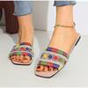 New Designer Casual Flat Shoes Women Elegant Slip On Walking Slippers Lightweight Comfortable Shoes Slides Sandals