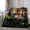 1pc Tiger Print Blanket Warm, Cozy, And Soft, Suitable for Sofas, Beds, Cars, And Office Use.Perfect for Camping And Travel, Making It a Great Gift Fo