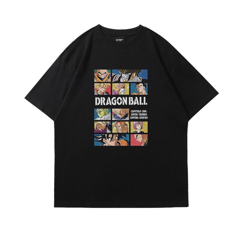 Japanese Retro Dragon Ball Super Saiyan Cartoon Anime Shortsleeved or Longsleeved Casual and Neutral Style Tshirt for Summer