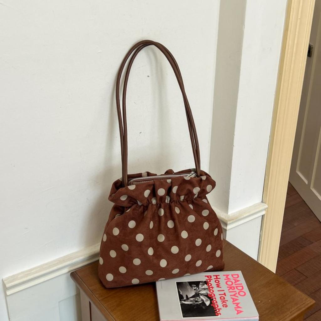 Handbag Women Faux suede Drawstring Daily Commute