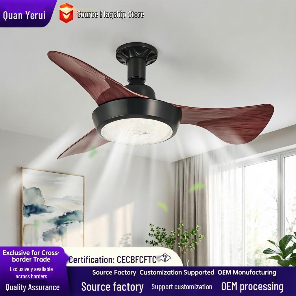 Leiser Frequenzumrichter Deckenventilator mit Licht - Hoher Luftstrom, E27 Schraubgewinde, CE-zertifiziert, Modell 2025 für Wohnzimmer
