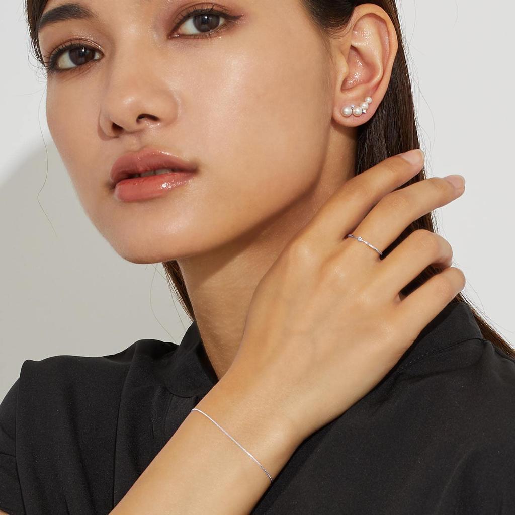 Lara Christie Platinum Venetian Chain Bracelet, 0.8mm Wide, Approximately 0.8g, 18cm Long (lb97-0001-pt)