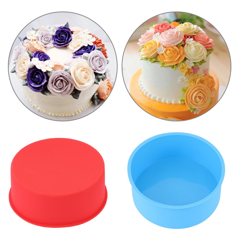 Dish Baking Tools Muffin Mousse Mould Cake Pan Tray Round Pattern Pudding Mold