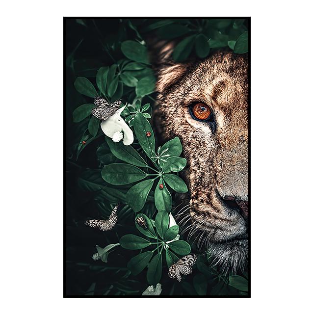 

Луговой портрет льва, настенные художественные принты, постер с изображением животных, холст, картина и украшение гостиной, фреска для современного домашнего декора, без рамки 21*30cm No Frame