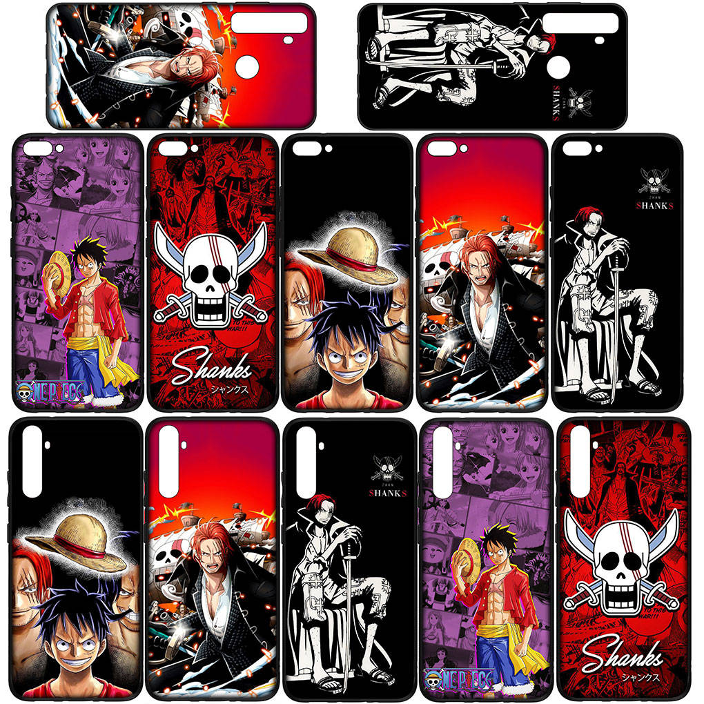 for iPhone 16 15 Xiaomi Redmi Note 14 13 12 11 Pro Max X 8 16e Samsung Galaxy S25 S24 S23 Moto OPPO Huawei Shanks Red Hair Luffy One Piece Phone Case