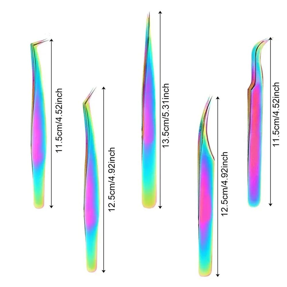1 Pcs Eyelashes Tweezers Stainless Steel Superhard Tweezers High Precision Anti-static Tweezers for Eyelash Extensions