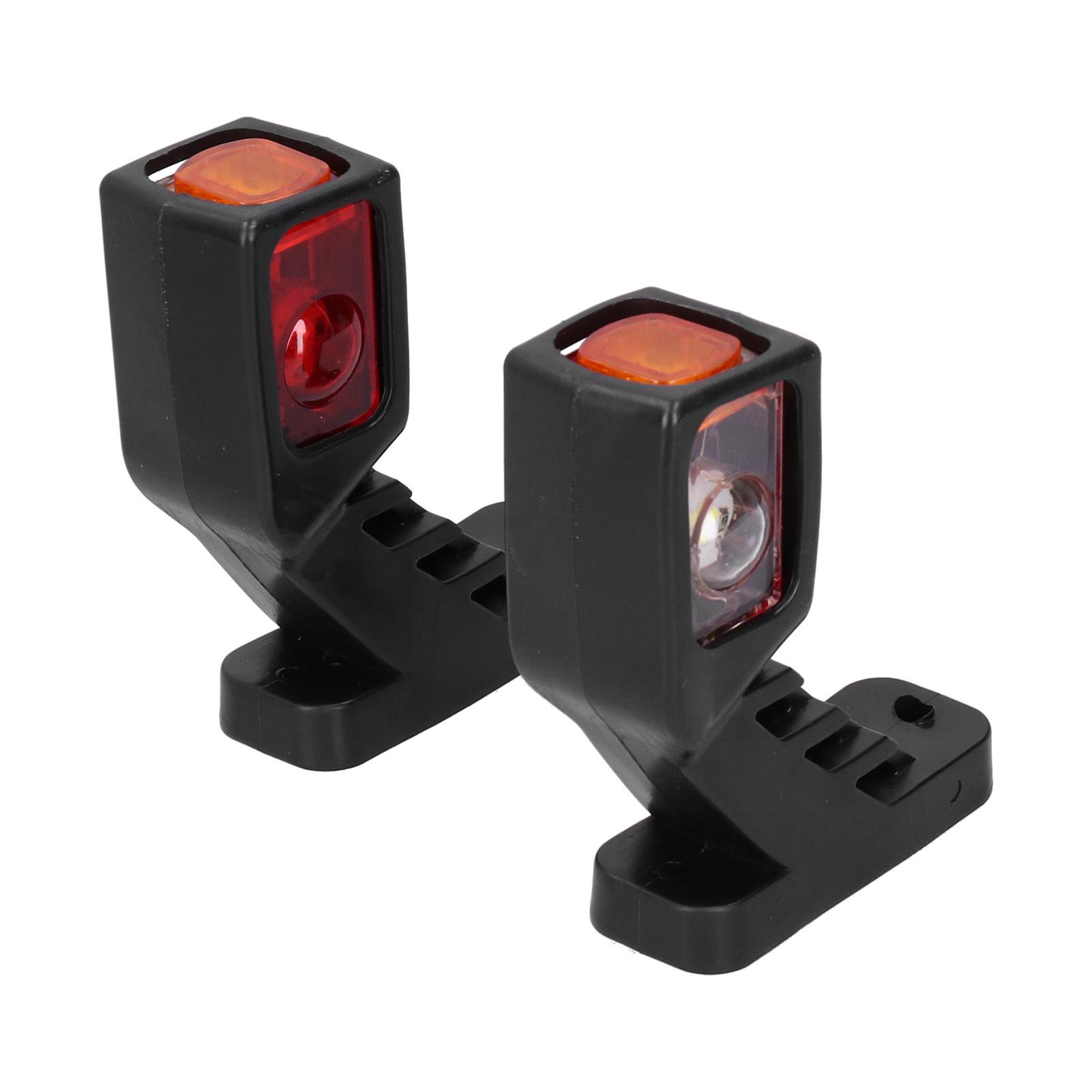 

Пара 1224 В 9 светодиодных боковых габаритных фонарей желтого, белого, красного цветов, внешняя лампа для грузовиков и прицепов