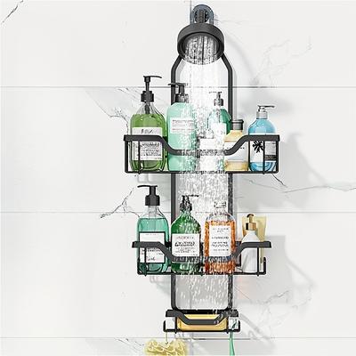 1pc Bathroom Shower Head Hanger, Bathtub Organiser for Shampoo Accessories, 3 Tier Shower Organiser