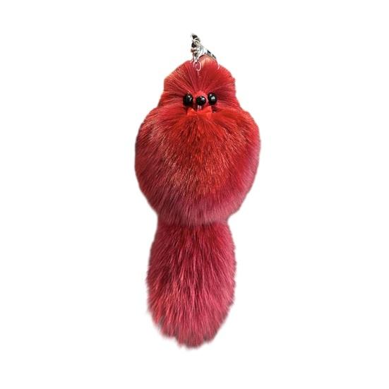 Keychain Pendant Fox Plush Doll Charm Soft Stuffed Key Holder Portable Key Organizer Backpack Bag Accessory