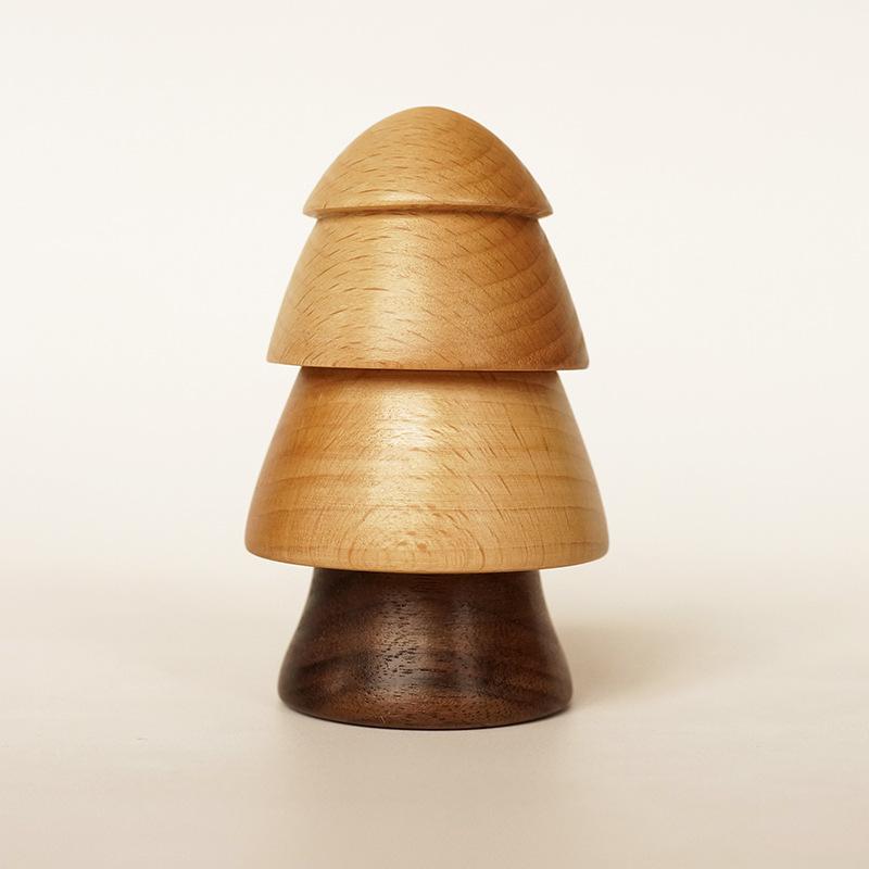 Nordic Style Solid Wood Small Tree Toothpick Holder, Creative and Personalized Toothpick Box, Wooden Household Toothpick Jar