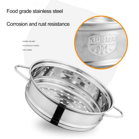 Z uchwytem Parowar do żywności Wielowarstwowy Przydatny parowar do pierogów ze stali nierdzewnej