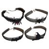 Gotisk Svart Spindel Halsband Punkstil Nät Halsband Kedja Halskrage Statement Choker för Cosplay Smycken