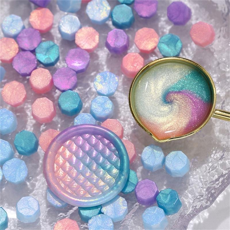 

100 Pcs Sealing Wax Beads for Wedding Invitation Sealing Octagons Wax Seal Beads