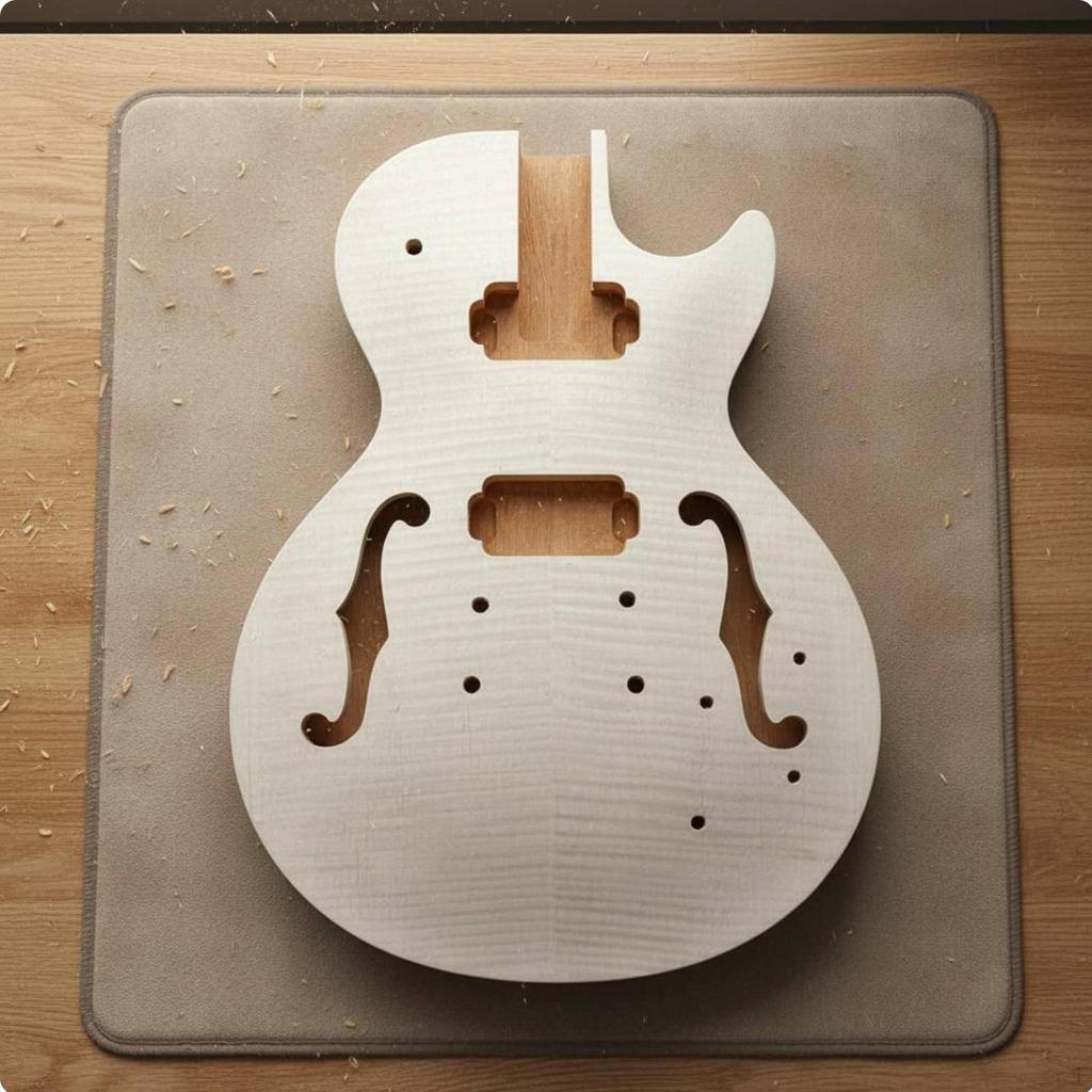 Rosewood Maple Guitar Body Lightweight Design Unfinished Electric