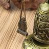 1Pc New Hot Selling Good Luck Feng Shui Ornament Home Decor Figurines Metal Bell Carved Dragon Buddhist Clock Home Decor Supply