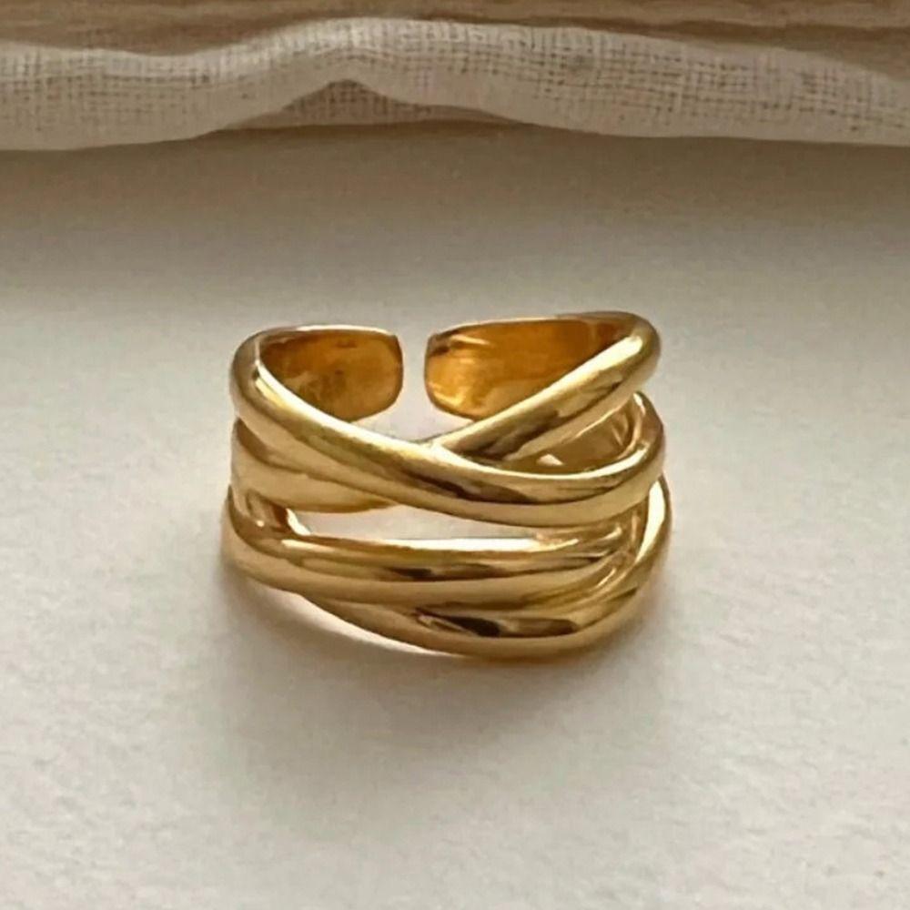 Irregular Irregular Rings Adjustable Beach Jewelry Accessories Trendy Punk Ring for Womem