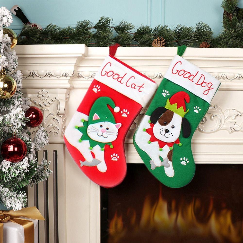 Hanging Christmas Gift Sock Large Size Gift Bag Navidad Christmas Stocking Christmas Decor