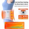 Red Light Heating Massage Waist Belt, Electric Heating Waist Massager Heated Belt, Relieve Blood Circulation for Back Pain Care