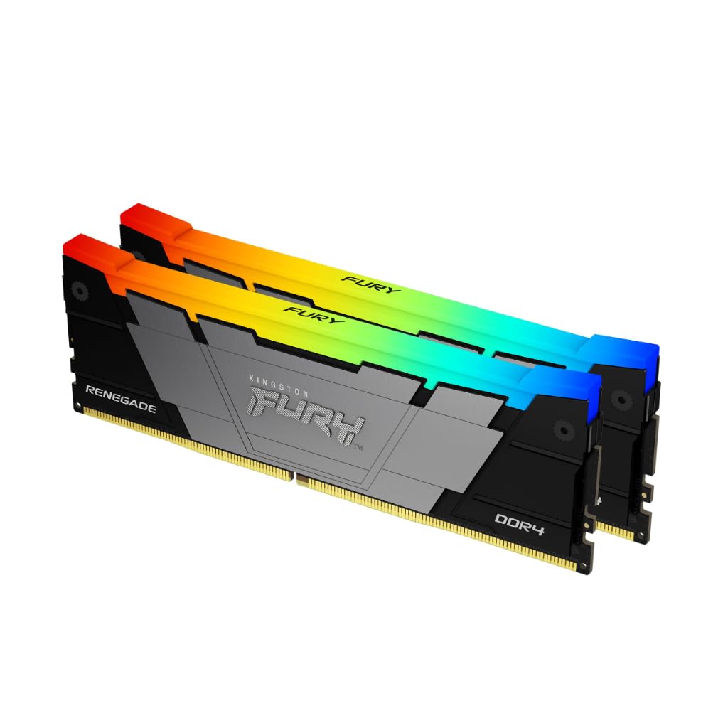 Kingston Technology Kingston FURY Memoria per PC desktop DDR4 16 GB x 2 Kingston FURY Renegade RGB CL16 RGB LED Garanzia a vita 3200 MT/s