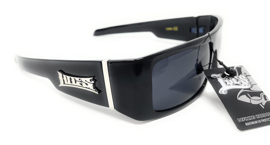 Ochelari de Soare Hard Core Locs Cholo Gangster Pătrați Rectangulari Mad Dog SUA Mărime Unică Negru Mărime Liberă Culoare