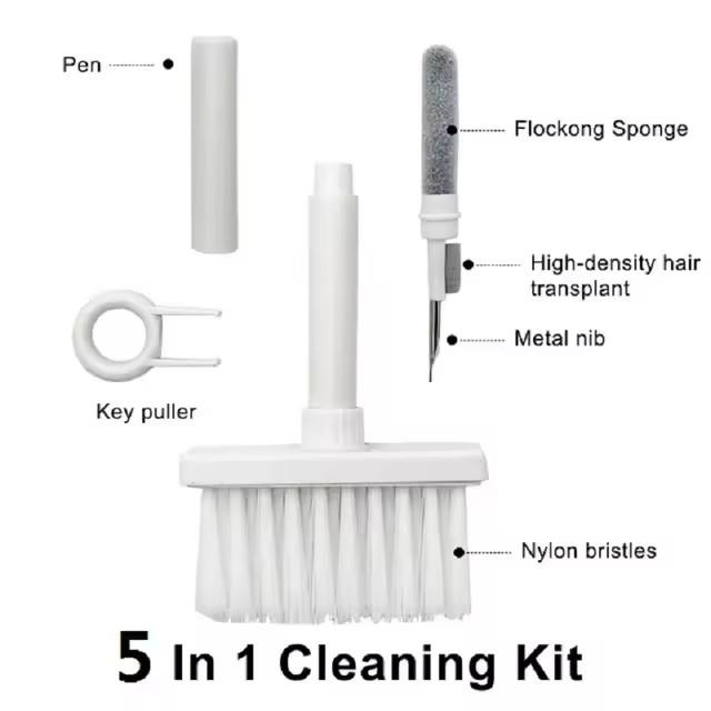 5 In 1 Keyboard Cleaning Brush Kit Keycap Puller Earbuds Cleaner for AirPods Pro 1 2 3 Bluetooth Earphones Case Cleaning Tools
