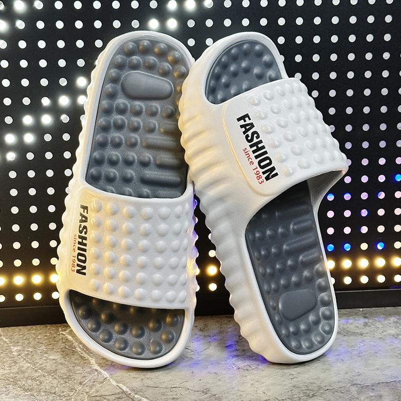 New Men'S Massage Slippers Indoor Outdoor Beach Casual Sandals Comfortable Slides Mens Flip-Flops Women House Slippers