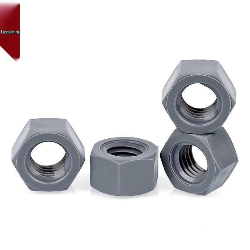 PVC Hex Nuts: Acid and Alkali Resistant Plastic Caps for M3-M20 Sizes