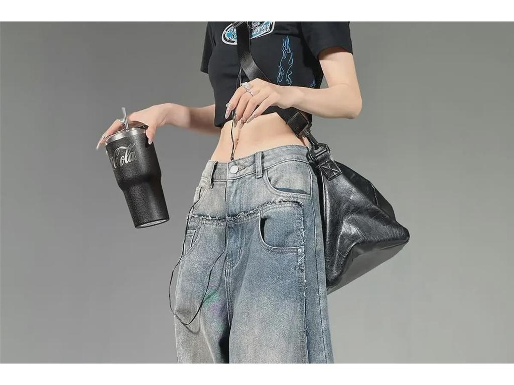 Blugi americani cu picioare largi pentru bărbați 2023 – Pantaloni drepti largi la modă pentru toamnă